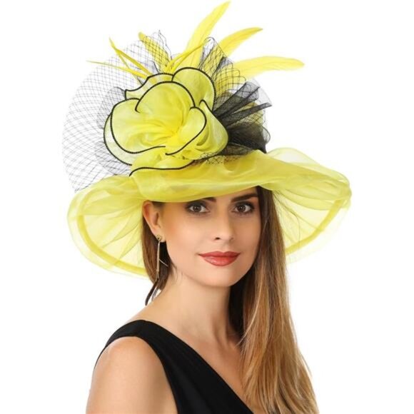 Women's Organza Church British Fascinator Hat - Picture 1 of 4